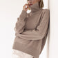 Basic Turtleneck Dropped Shoulder Sweater