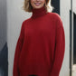 Basic Turtleneck Dropped Shoulder Sweater