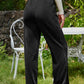 Velvet Wide Leg Pants with Pockets