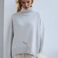 Basic Turtleneck Dropped Shoulder Sweater