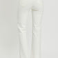 RISEN High Rise Tummy Control Straight Leg Jeans in Cream