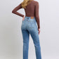 Judy Blue Vintage Wash Thermal Lined Straight Jeans