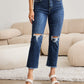 RFM Dylan Tummy Control Distressed High Waist Crop Jeans