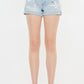 Kancan High Rise Repaired Mom Denim Shorts