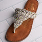 Loving U Jeweled Sandals in White