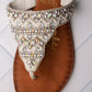 Loving U Jeweled Sandals in White