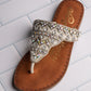 Loving U Jeweled Sandals in White