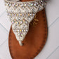 Loving U Jeweled Sandals in White