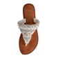 Loving U Jeweled Sandals in White