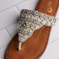 Loving U Jeweled Sandals in White